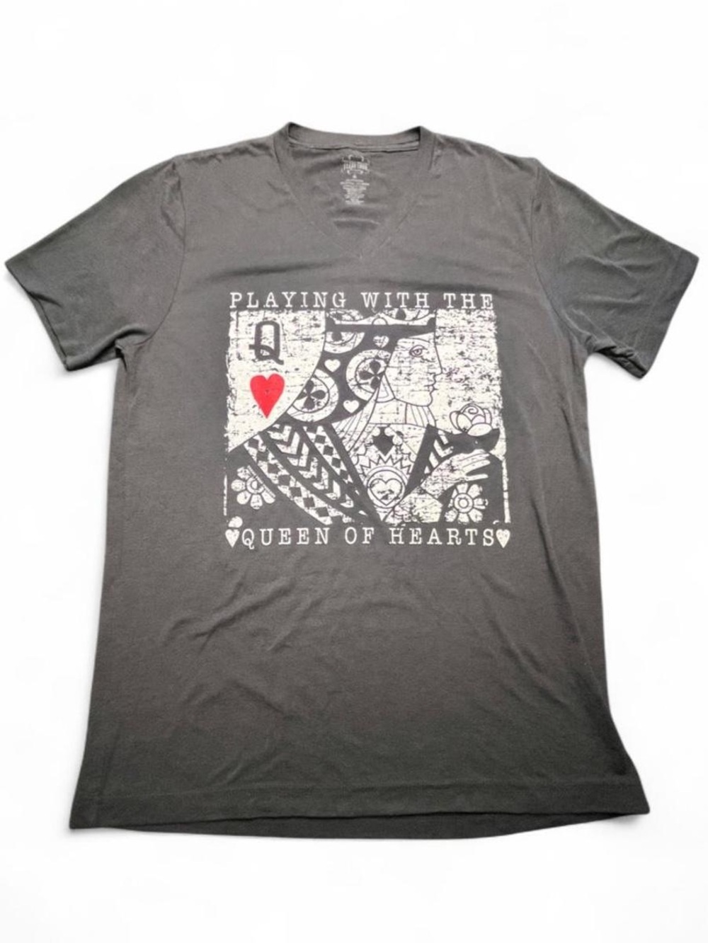 Texas True grey queen of hearts tee, M
